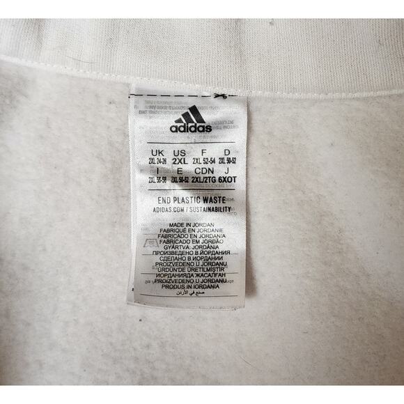 Adidas Women's Aeroready Game and Go Quarter-Zip White Fleece Top Plus Size 2X - Picture 8 of 8